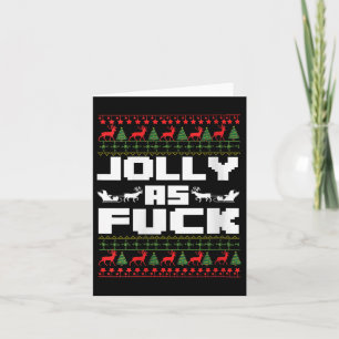 Womens Jolly As For Funny Christmas Raunchy Cuss W Card
