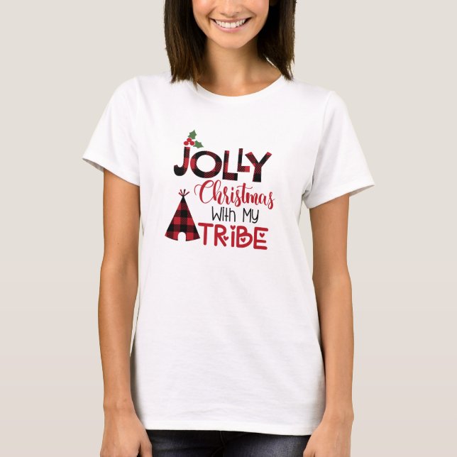 Women's Jolly Christmas Tribe T-Shirt (Front)