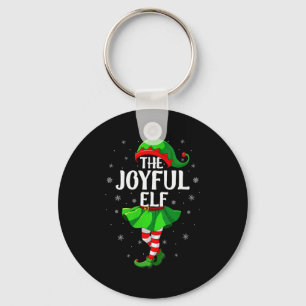 Womens Joyful Elf Christmas Girls Women Elf Squad Key Ring