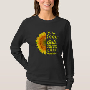 Womens July Girls 1993 Sunflower 29th Birthday T-Shirt