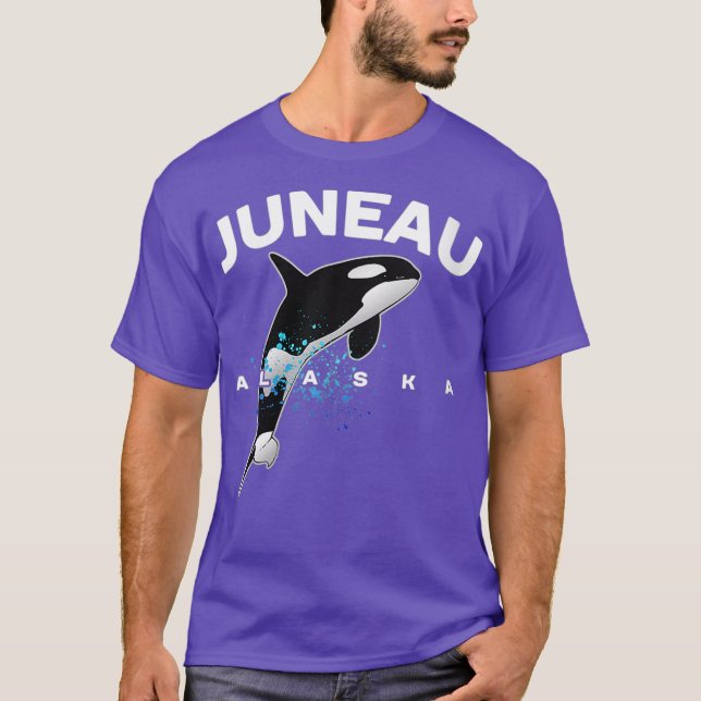 Womens JUNEAU ALASKA Orca Killer Whale Family T-Shirt (Front)