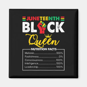 Womens Juneteenth Black African Queen Nutritional Magnet