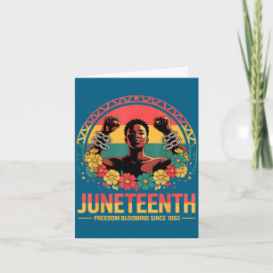 Womens juneteenth floral freedom day black history card