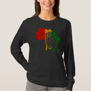 Womens Juneteenth Melanin Black Cute Afro Kente Af T-Shirt