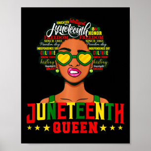 Womens Juneteenth Women Juneteenth Shirts Natural Poster