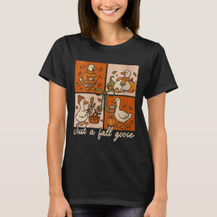 Womens Just A Fall Goose Autumn Cosy Season Boho C T-Shirt