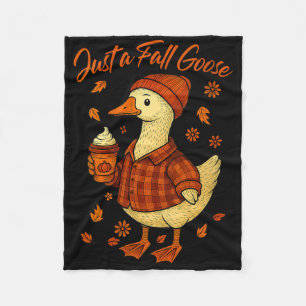 Womens Just A Fall Goose Funny Autumn Goose Cute F Fleece Blanket