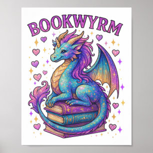 Womens Just A Girl Who Loves Dragons And Books V-n Poster