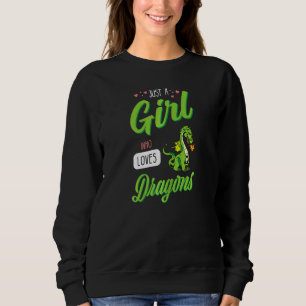 Womens Just A Girl Who Loves Dragons I Dungeons Rp Sweatshirt