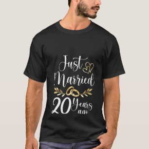 Womens Just Married 20th Married 20 Years Ago Wedd T-Shirt
