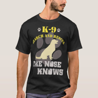 Womens K9 Search Rescue Dog Team Golden Retriever  T-Shirt