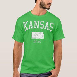 Womens Kansas  Vintage Sports Design KS  T-Shirt