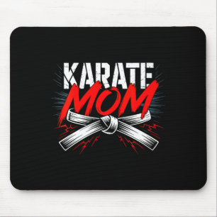 Women's karate mom dojo spirit martial arts power mouse pad