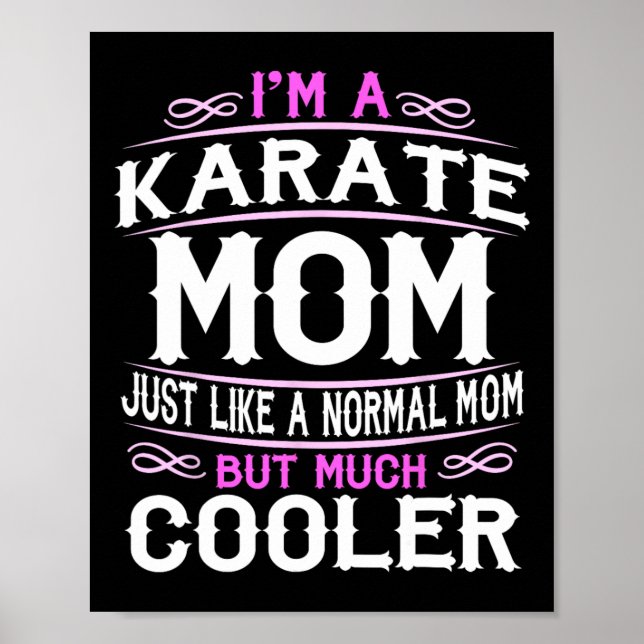 Womens Karate Mum  Poster (Front)