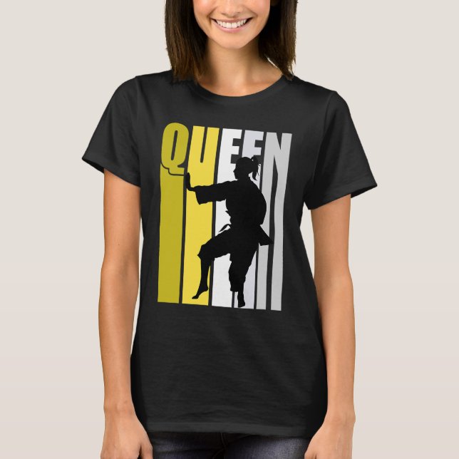 Womens Karate Queen Mauve Birthday Coach Competiti T-Shirt (Front)