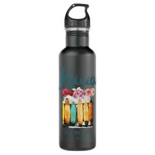 Womens Kauai Hawaii Vintage Hawaiian Surfing Retro 710 Ml Water Bottle