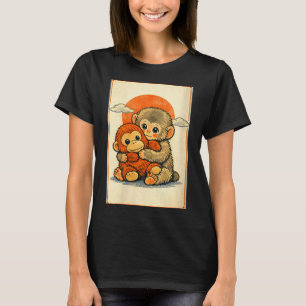 Women's kawaii baby monkey cute japanese macaque T-Shirt
