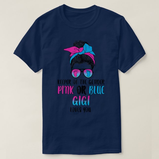 Womens keeper gender pink or blue gender reveal pa T-Shirt (Design Front)