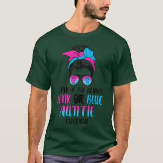 Womens keeper of gender pink or blue gender reveal T-Shirt