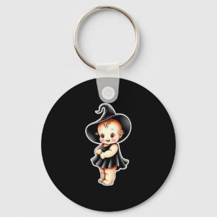 Women's kewpie baby witch cute key ring