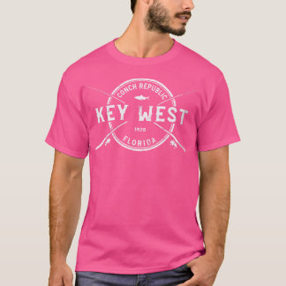 Womens Key West Fl Vintage Crossed Fishing Rods T-Shirt