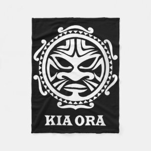 Womens Kia Ora Maori Culture Symbol Haka Dance New Fleece Blanket