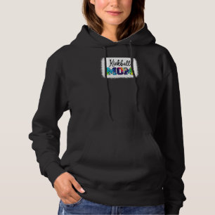 Womens Kickball Mum Tie Dye Cheetah Print Women G Hoodie