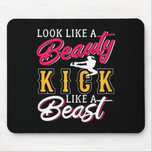 Womens Kickboxing Look Like A Beauty Kickboxer Lov Mouse Pad