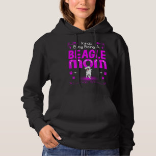 Womens Kinda Busy Being Beagle Mum Hoodie