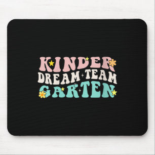 Womens Kindergarten Dream Team Retro Groovy Teache Mouse Pad