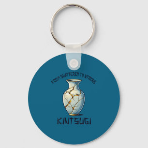 Womens Kintsugi Kintsukuroi Imperfect Japanese Art Key Ring
