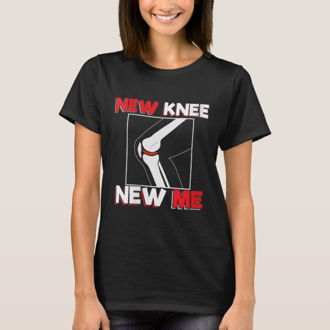 Womens Knee Surgery Recover Quote Gift - New Me V- T-Shirt (Front)