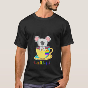 Womens Koala Tea Equality Lgbtq Rainbow Queer Lesb T-Shirt