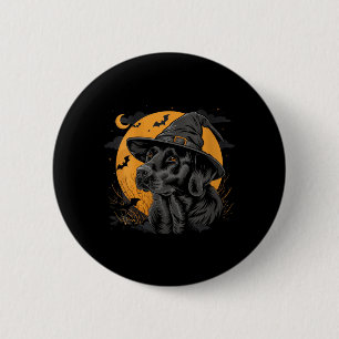 Womens Labrador Halloween Funny Cute Dog Black Lab 6 Cm Round Badge