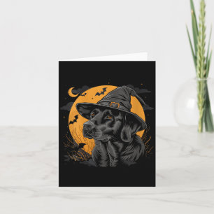Womens Labrador Halloween Funny Cute Dog Black Lab Card