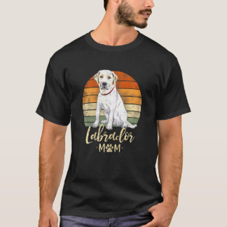 Womens Labrador Mum Retro Labrador Retriever  Dog  T-Shirt