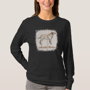 Womens Ladrador Mama Bleached Cute Dog Mum T-Shirt