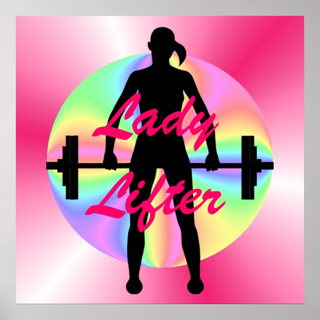 Womens Lady Lifter Poster (Front)