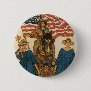 Women's Land Army 6 Cm Round Badge