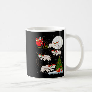 Womens Lar Bear Santa Sleigh Flying Funny Magical Coffee Mug