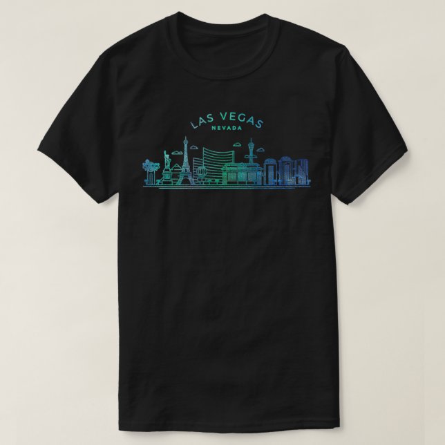 Womens Las Vegas Skyline Cityscape City Metropole  T-Shirt (Design Front)