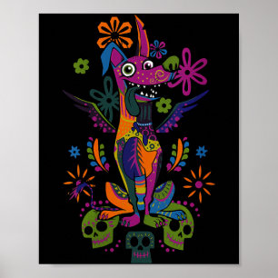 Womens Latin Dog Art Latina Art Day Of The Poster
