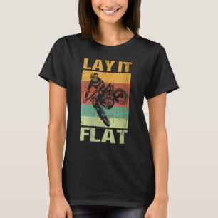 Womens Lay It Flat Dirt Bike Enduro Mx Motocross T-Shirt
