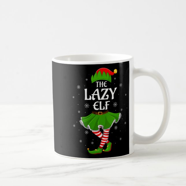 Womens Lazy Elf Christmas Family Girls Women Elf S Coffee Mug (Right)