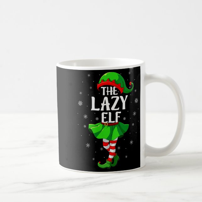 Womens Lazy Elf Christmas Girls Women Elf Squad Xm Coffee Mug (Right)