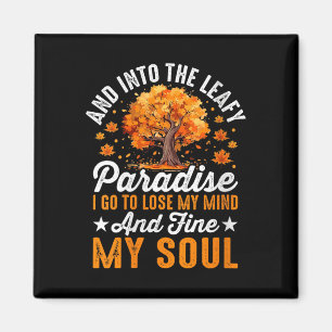 Womens Leaf Ing Thanksgiving Autumn Lover Fall Lea Magnet