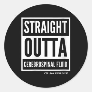 Womens Leaking Knowledge_ Spreading Csf Leak Aware Classic Round Sticker