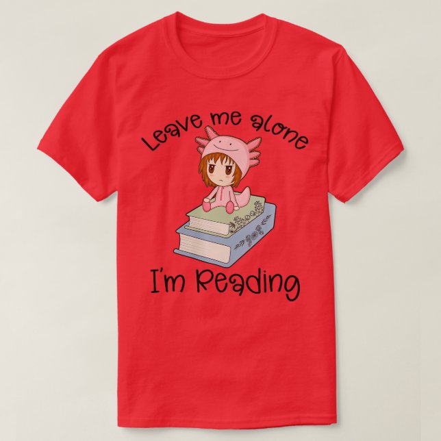Womens Leave Me Alone Im Reading Book Lover Book W T-Shirt (Design Front)