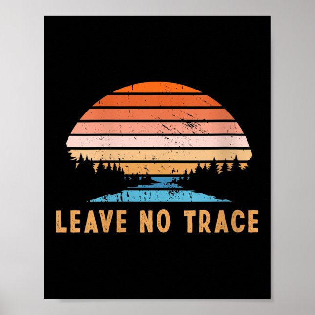 Womens Leave No Trace _ Nature Mountains _ Poster (Front)