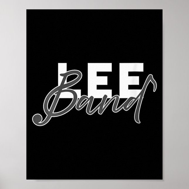 Womens Lee Band Booster New Logo Red Only V-neck  Poster (Front)